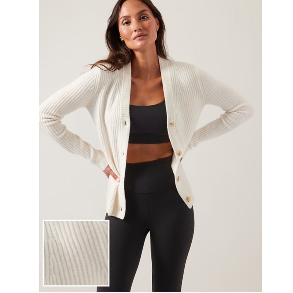 Athleta Layover Knit Cardigan - Off White